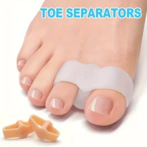 2Pcs Soft Silicone Gel Double Loop Toe Separators